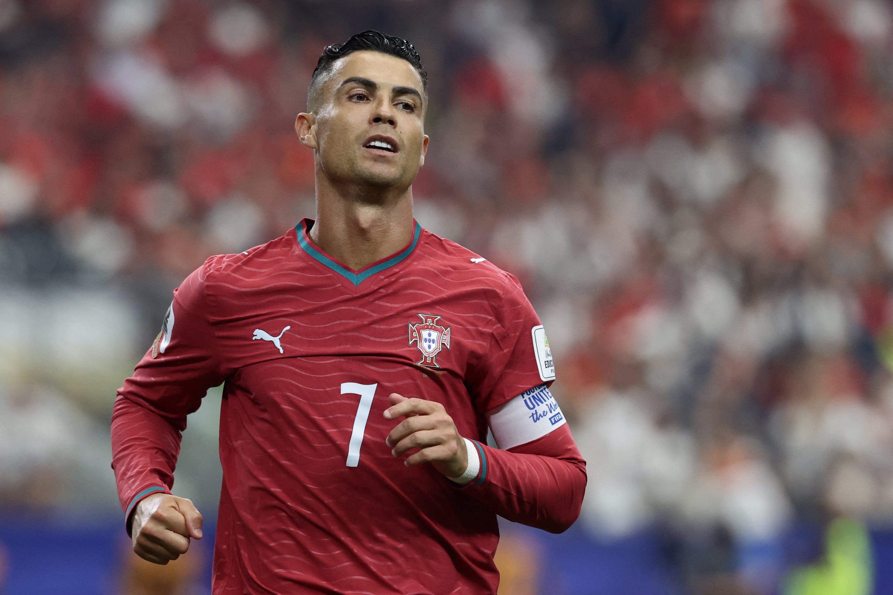 Cristiano Ronaldo recibió una nueva convocatoria a la selección de Portugal (Photo by Aric Becker / AFP)