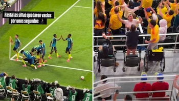 Un “milagro” en el estadio Ciudad de México durante el partido entre Colombia y Uzbekistán se hizo viral: hinchas en sillas de rueda se levantaron para celebrar el gol de Luis Díaz