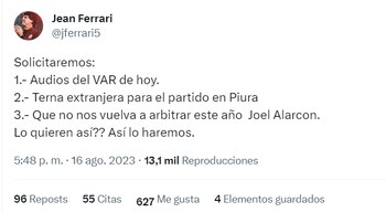 La solicitud de Jean Ferrari