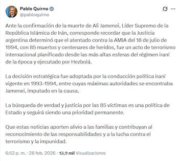 Pablo Quirno se refirió a