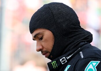 Formula One F1 - Australian Grand Prix - Melbourne Grand Prix Circuit, Melbourne, Australia - April 10, 2022 Mercedes' Lewis Hamilton before the race REUTERS/Loren Elliott