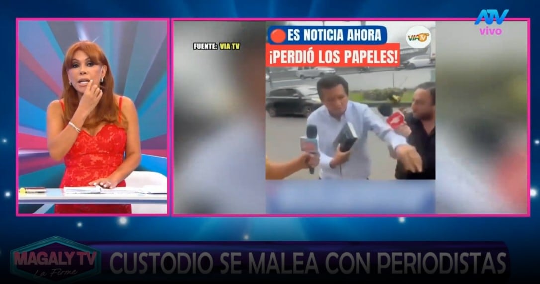 Magaly Medina arremete contra Óscar Custodio tras verlo nuevamente detrás de La Bella Luz: “Ni siquiera se esconde”. Captura: Magaly TV La Firme.