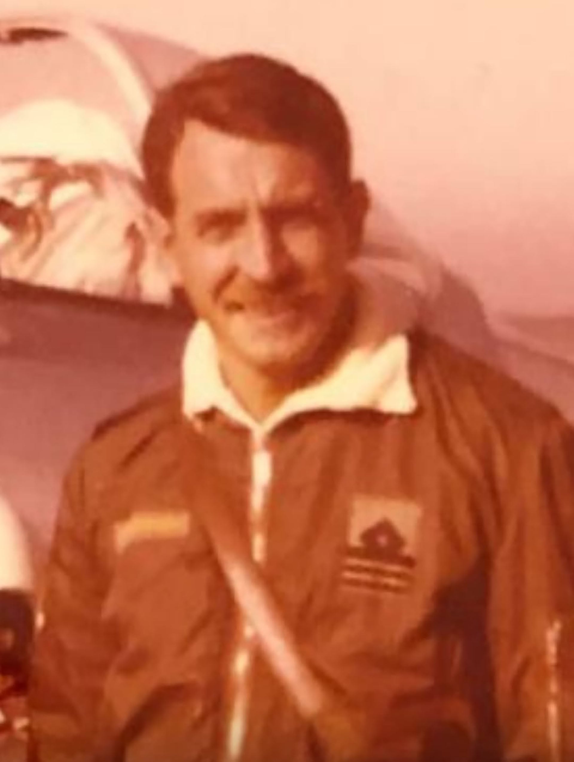 El padre de Carla Peterson, veterano de la Guerra de Malvinas, durante el tiempo del conflicto