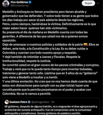 El mandatario local aseguró que