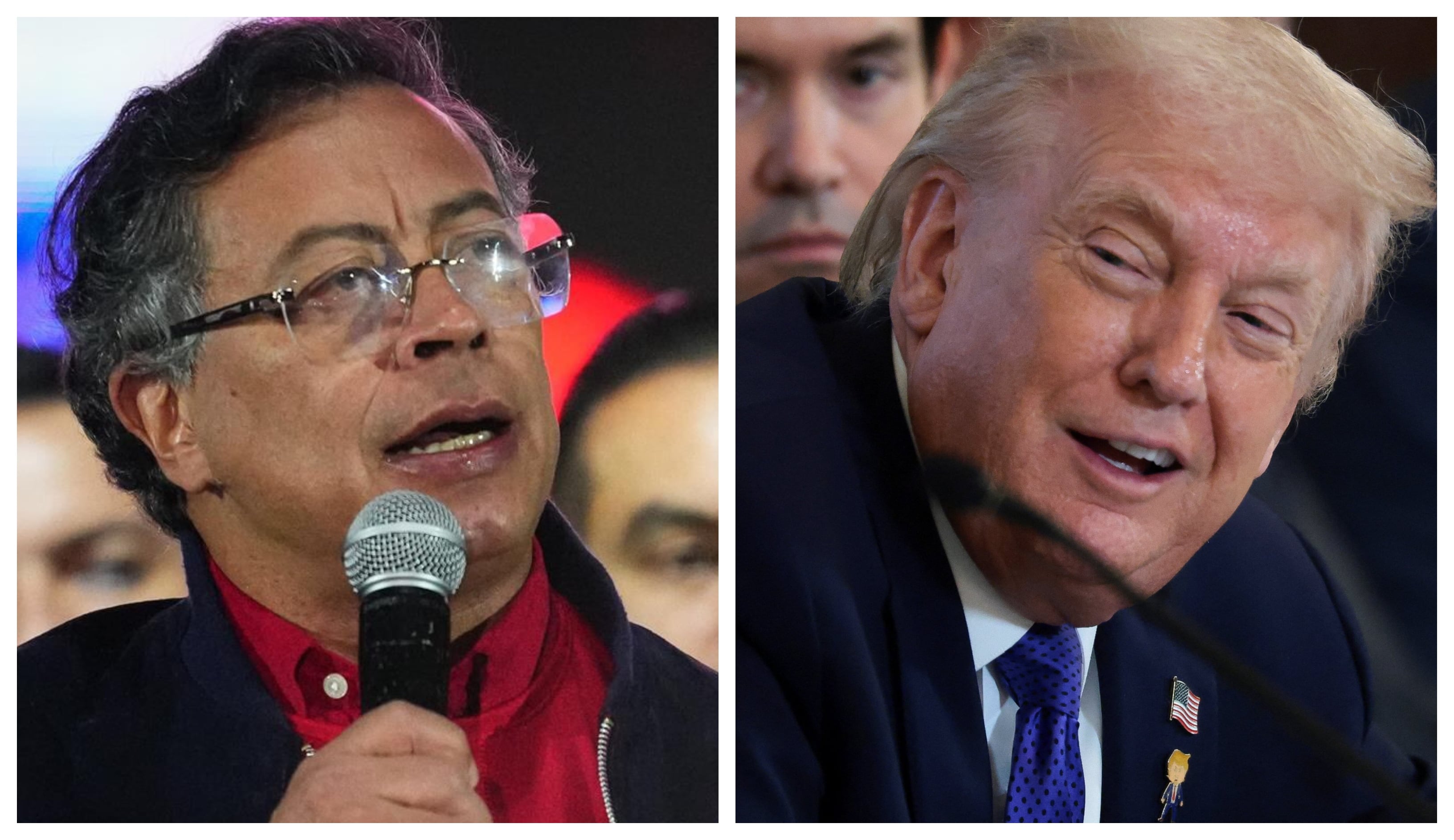 Los presidentes Gustavo Petro y Donald Trump tendrán su primera reunión el 3 de febrero en la Casa Blanca - crédito Europa Press - REUTERS