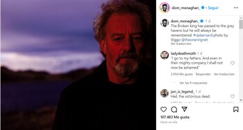Dom Monaghan compartió una foto