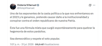 La respuesta de Victoria Villarruel a Diego Santilli