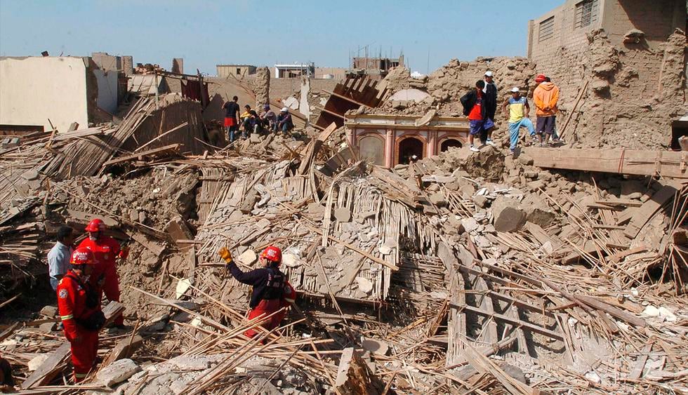 Hoteles, restaurantes, iglesias, colapsaron totalmente ante el terremoto del 2007 en la ciudad de Pisco. Foto: EFE