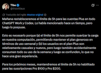 ChatGPT volverá a poner limites en sus herramientas más avanzadas.