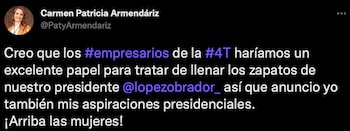 La empresaria aseguró que todos