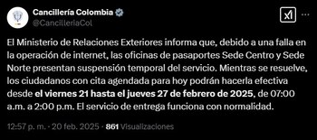 La Cancillería anunció que las