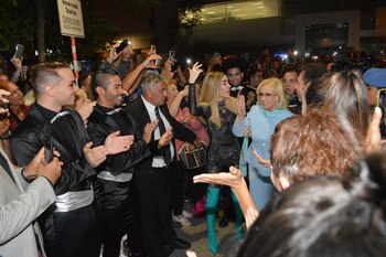 La diva fue recibida por