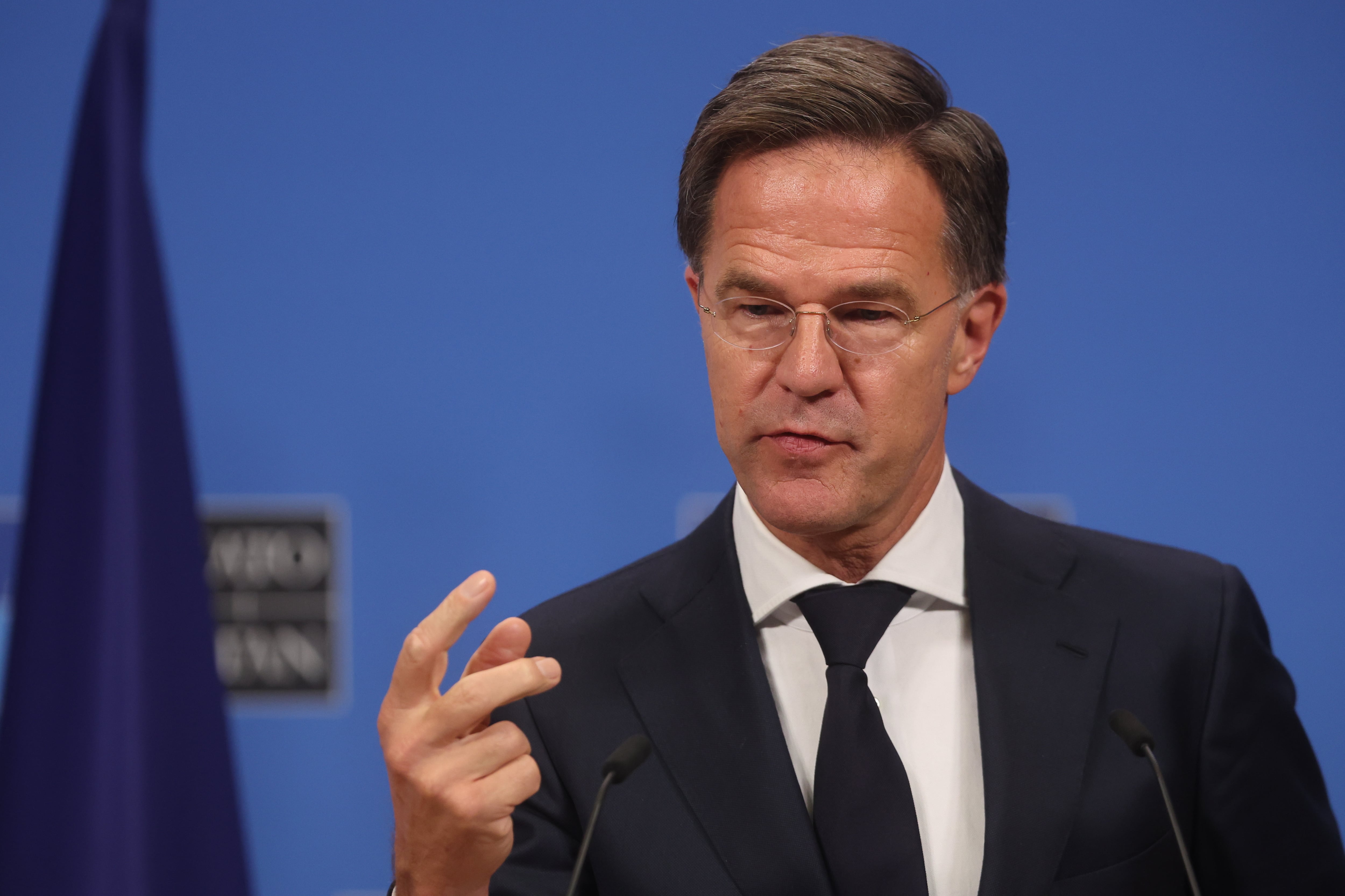 El secretario general de la OTAN, Mark Rutte (EFE/EPA/OLIVIER HOSLET)