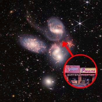 Meme de restaurante y telescopio