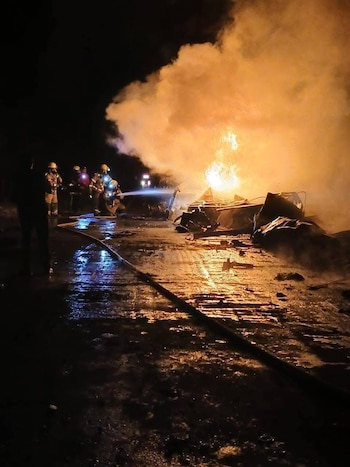 Por choque entre el tráiler