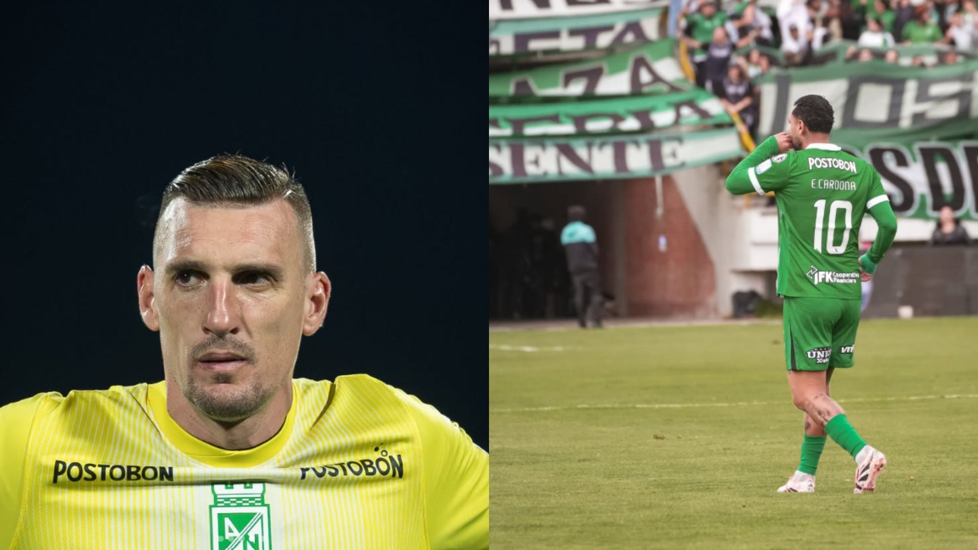 Edwin Cardona le cedió la cinta de capitán del Atlético Nacional a Franco Armani para homenajear su cumpleaños - crédito @francoarmani34/@nacionaloficial/Instagram