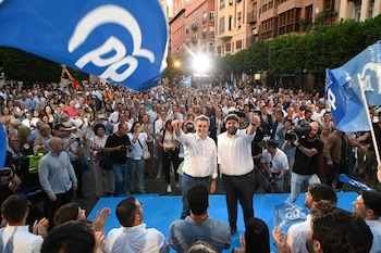 05/10/2026 El presidente del Partido Popular, Alberto Núñez Feijóo, y el presidente del Gobierno de la Región de Murcia, Fernando López Miras
ESPAÑA EUROPA MURCIA POLÍTICA
PPRM