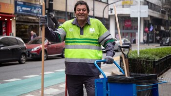 Fidel Verón durante su jornada