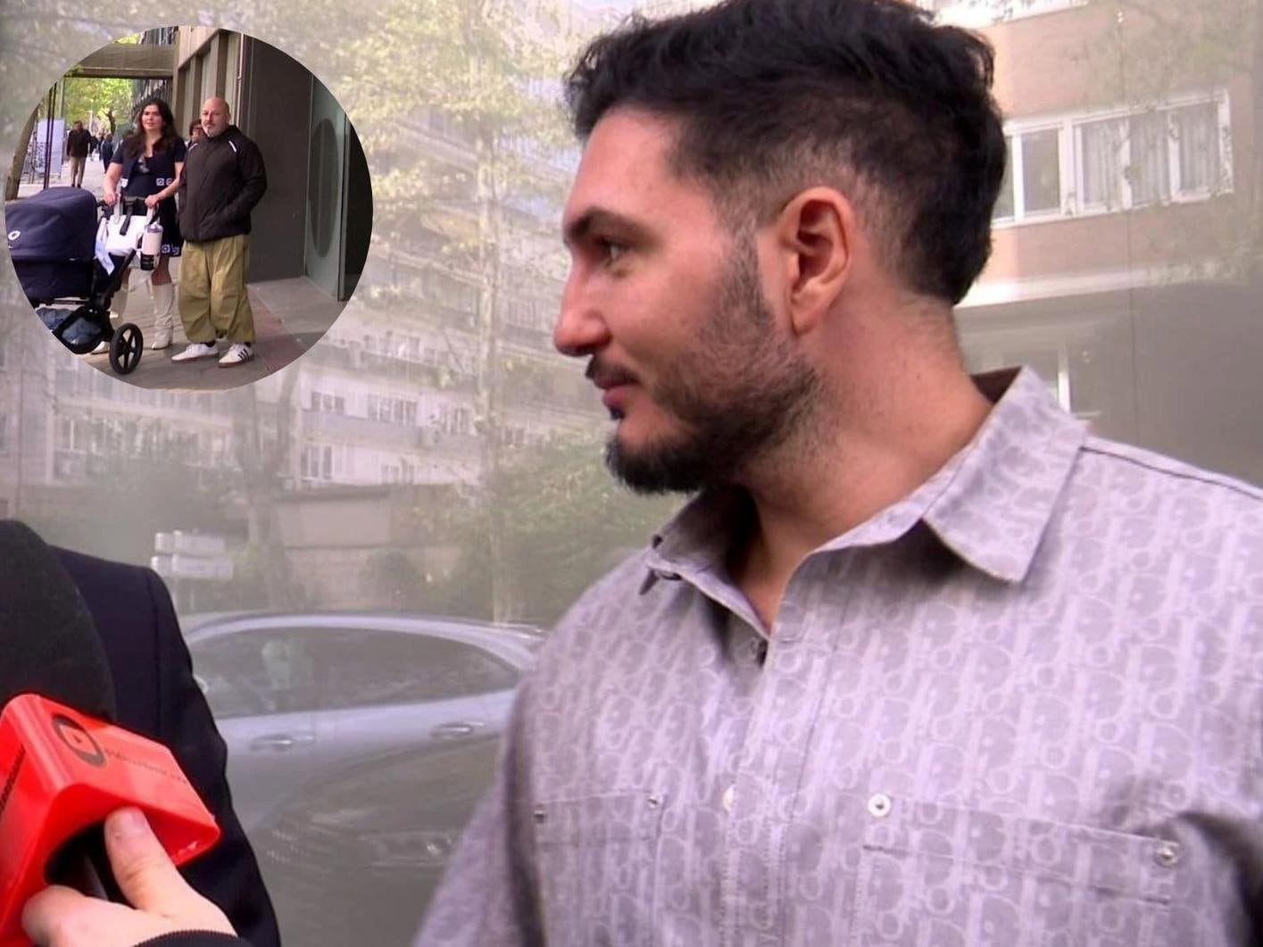 Omar Montes, implacable, explota contra Rocío Muñoz, impasible a pocos metros con su hijo
