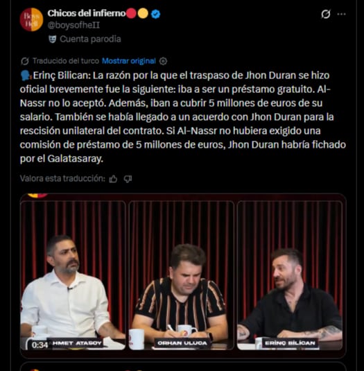 Desde Turquía se informó sobre la condición por la cual llegaría el delantero colombiano al cuadro de Estambul-crédito @boysofheII/X