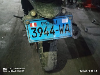 Motocicleta fue registrada como robada.