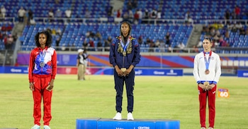 María Murillo ganó la medalla de oro en la prueba de los 100 metros vallas con un tiempo de 12.64 segundos - crédito Comité Olímpico Colombiano