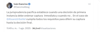 El abogado Iván Cancino expuso