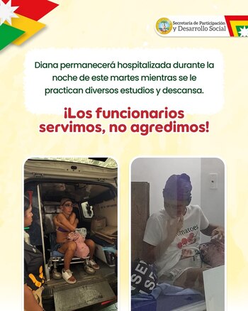 La mujer fue atendida y