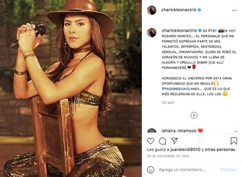 Tomada de Instagram @zharickleonactriz