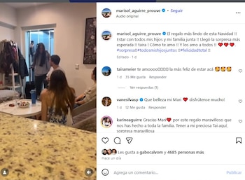 Marisol Aguirre emocionada por reunirse