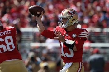 Los San Francisco 49ers buscan conservar el invicto. (AP Foto/Jed Jacobsohn)