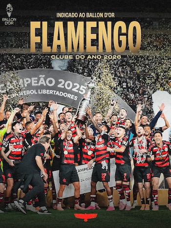 El cuadro de Río de Janeiro conquistó la Copa Libertadores con Jorge Carrascal como protagonista-crédito @Flamengo/X