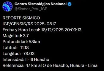 sismo en Lima