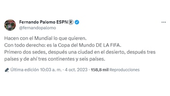 Fernando Palomo criticó a FIFA