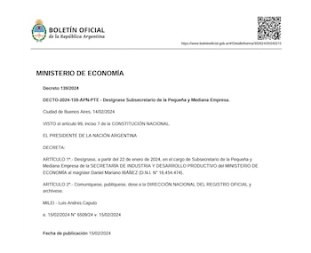 El nombramiento de Ibañez se