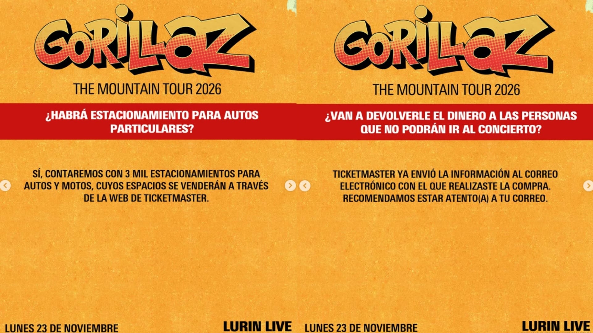 Gorillaz en Lurín Live: preguntas frecuentes de los asistentes al concierto. One Entertainment / Instagram