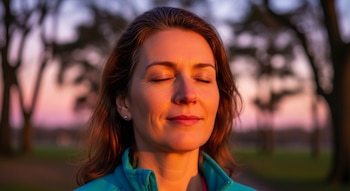 Una mujer con el rostro