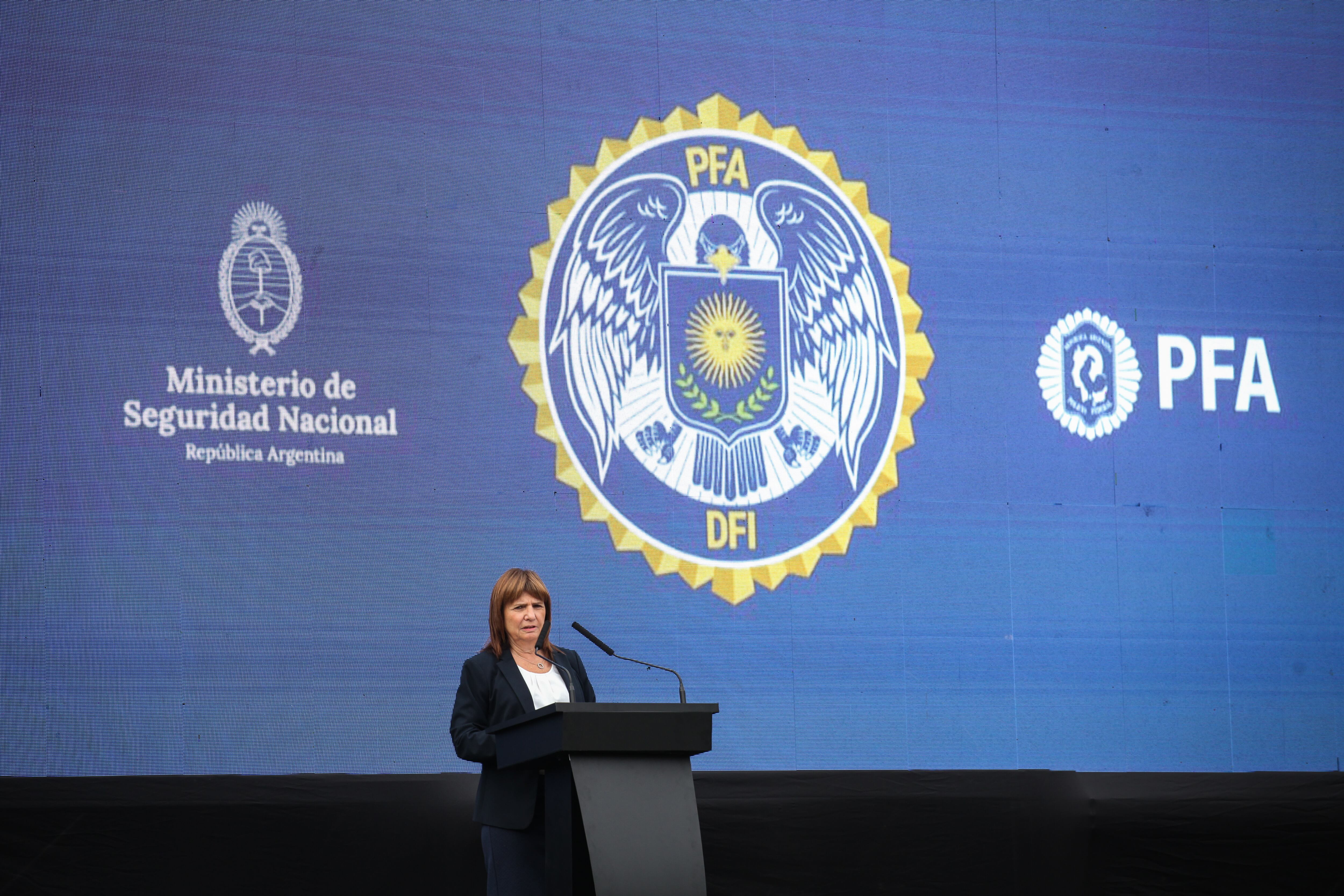Patricia Bullrich en la presentación del nuevo Departamento Federal de Investigaciones
