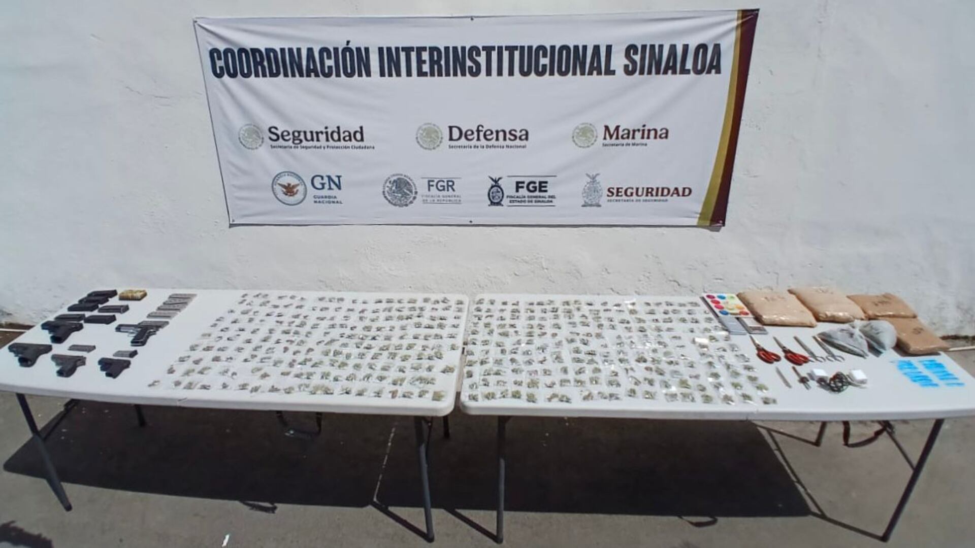 La SSP compartió una imagen de los indicios asegurados en el penal. Crédito: SSP