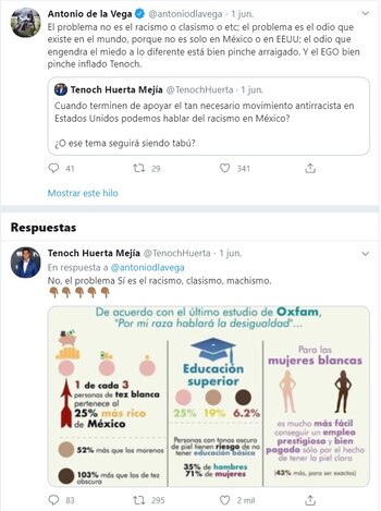 Tenoch Huerta reafirmó su punto