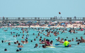 Una playa de Miami el