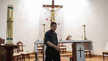 El obispo nicaragüense Rolando Álvarez,