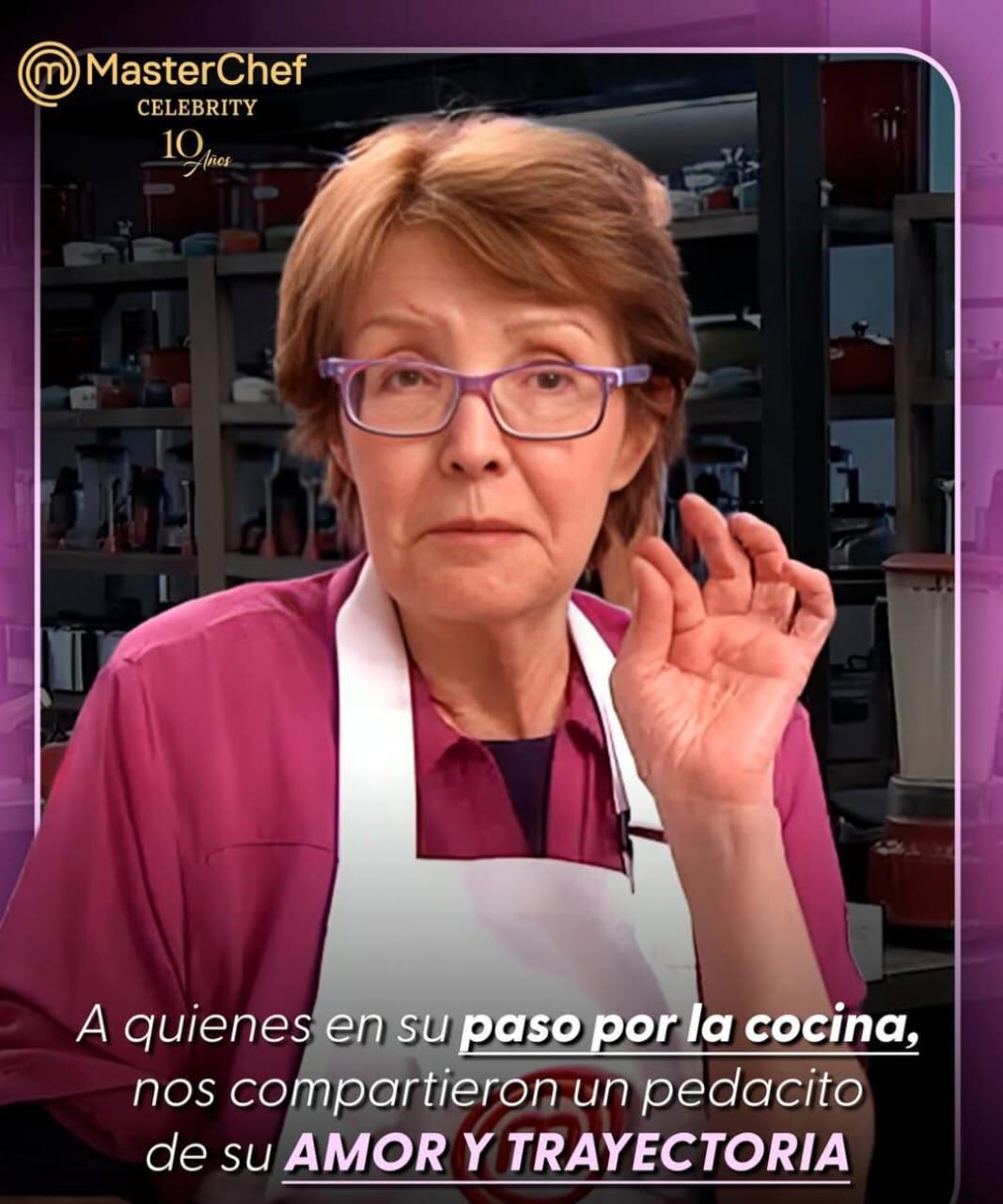 La actriz es recordada con mucho cariño - crédito masterchefcelebrityco / Instagram