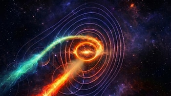 Descubren dos agujeros negros gigantes a punto de fusionarse en una galaxia lejana