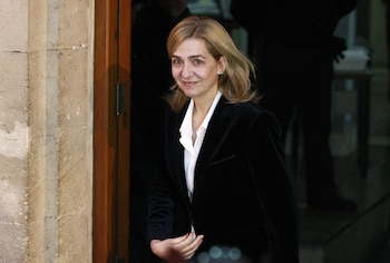 La infanta Cristina llegando a