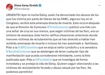 Diana Saray Giraldo pidió que