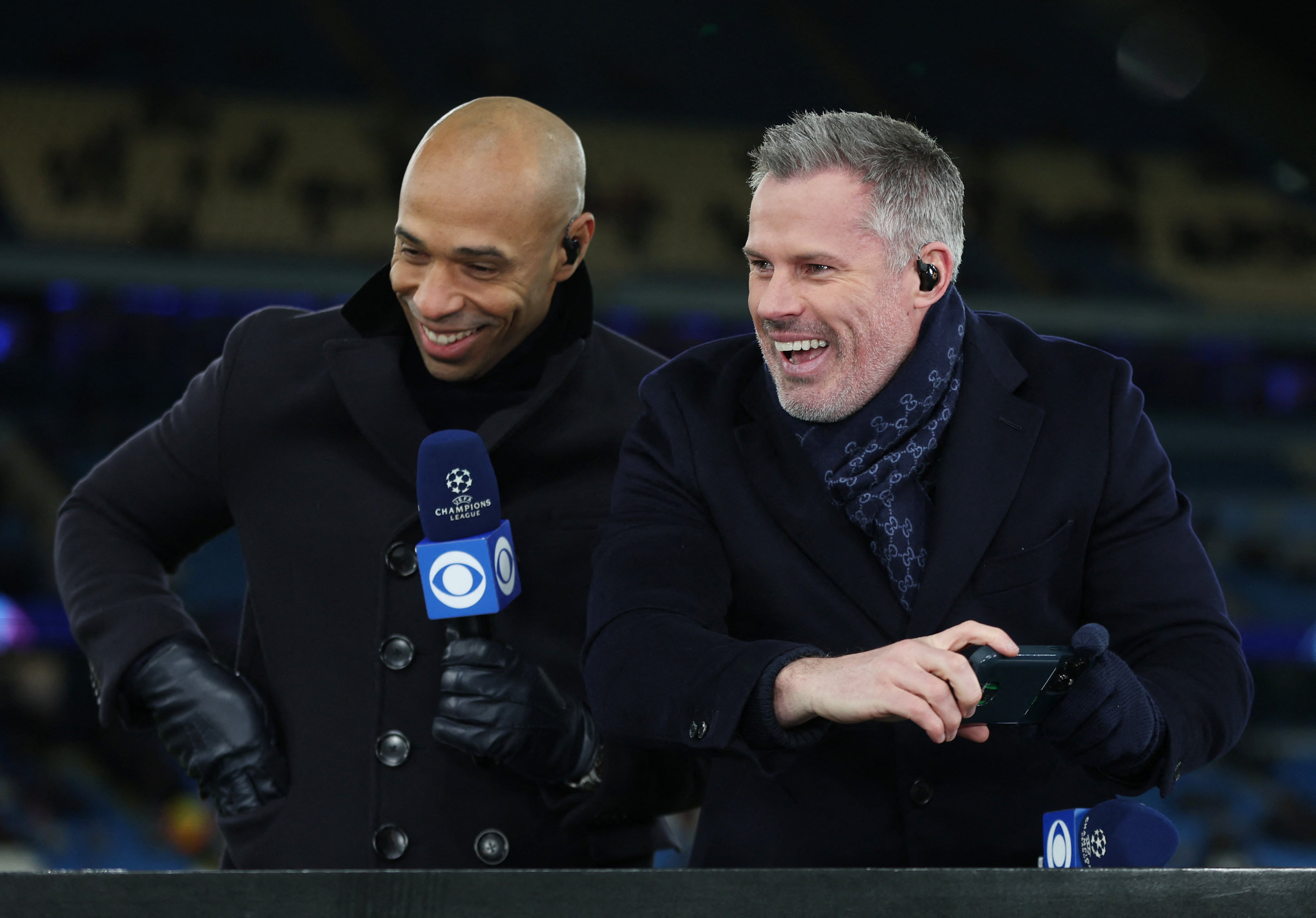Thierry Henry y Jamie Carragher coincidieron en que el Arsenal será campeón si vence al West Ham (Action Images via Reuters/Lee Smith)