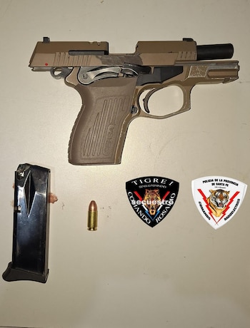 La pistola calibre .9 milímetros