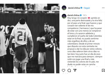 El defensor lamentó la jugada