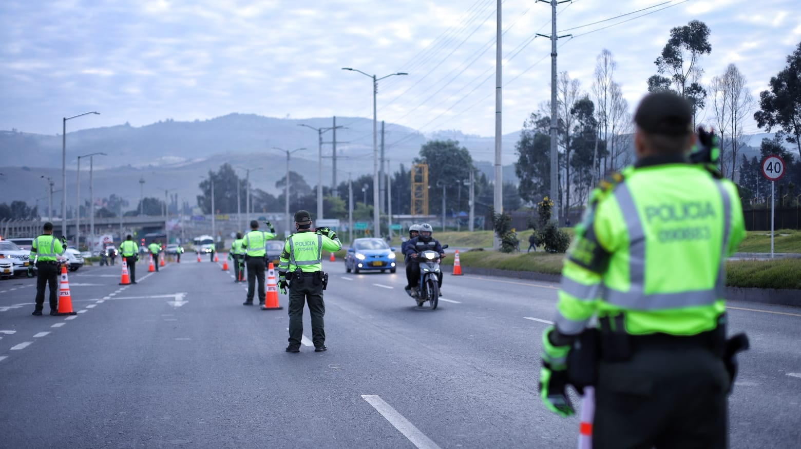 Punto de control de tránsito (Retén) Colombia